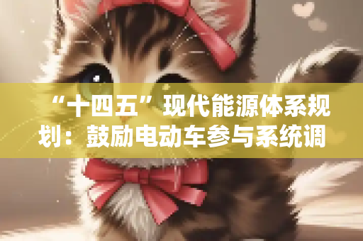 “十四五”现代能源体系规划：鼓励电动车参与系统调峰调频