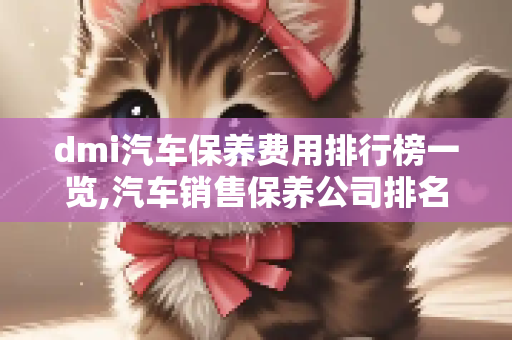 dmi汽车保养费用排行榜一览,汽车销售保养公司排名