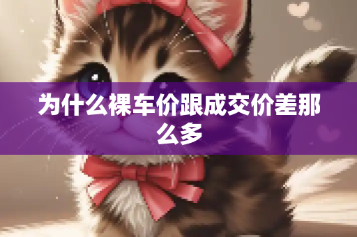 为什么裸车价跟成交价差那么多