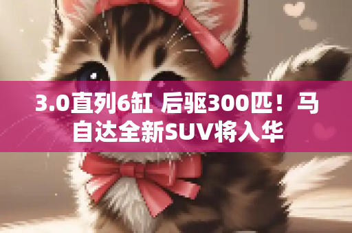 3.0直列6缸 后驱300匹！马自达全新SUV将入华