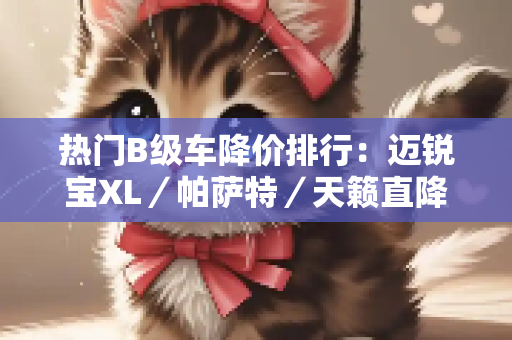 热门B级车降价排行：迈锐宝XL／帕萨特／天籁直降超3万