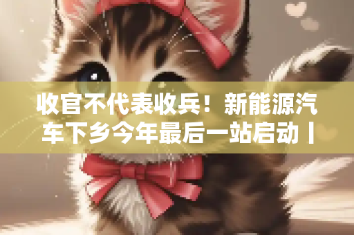 收官不代表收兵！新能源汽车下乡今年最后一站启动丨汽车产经