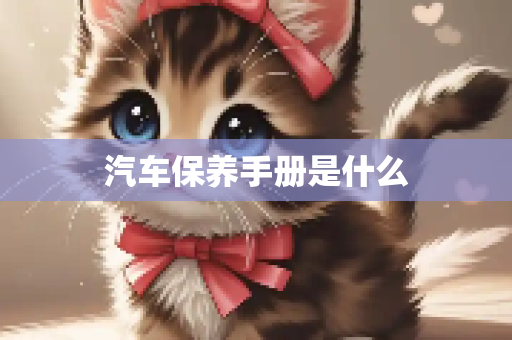 汽车保养手册是什么