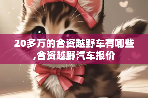 20多万的合资越野车有哪些,合资越野汽车报价