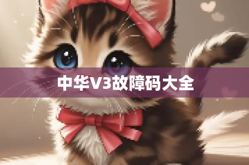 中华V3故障码大全