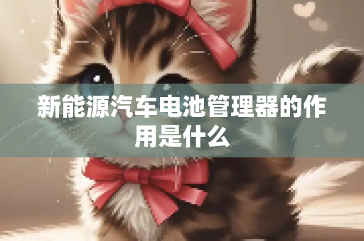 新能源汽车电池管理器的作用是什么