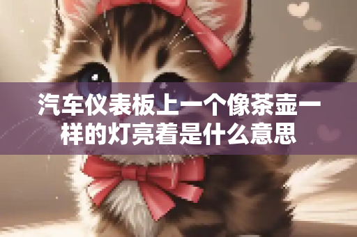汽车仪表板上一个像茶壶一样的灯亮着是什么意思