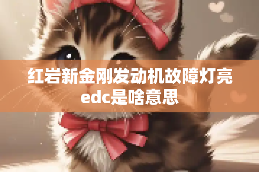 红岩新金刚发动机故障灯亮edc是啥意思