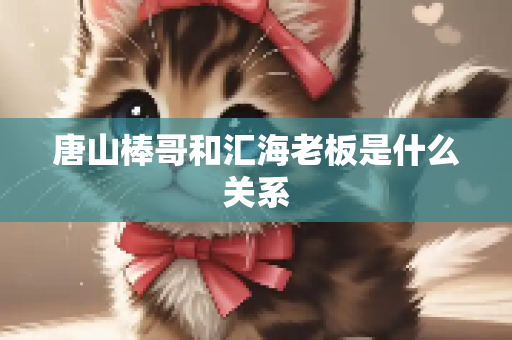 唐山棒哥和汇海老板是什么关系