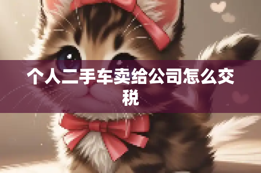 个人二手车卖给公司怎么交税