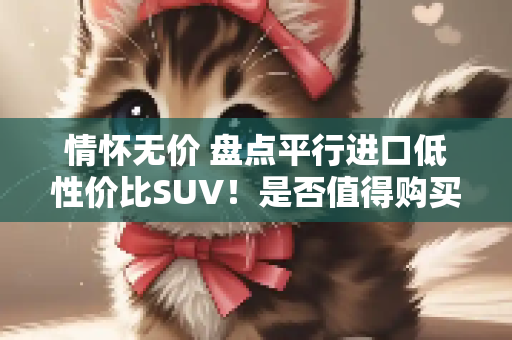 情怀无价 盘点平行进口低性价比SUV！是否值得购买？