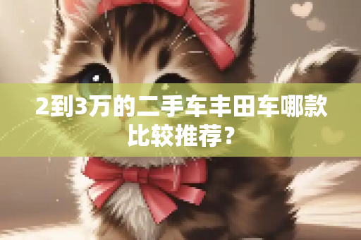 2到3万的二手车丰田车哪款比较推荐？