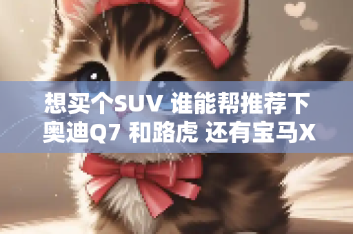 想买个SUV 谁能帮推荐下 奥迪Q7 和路虎 还有宝马X5 这三个哪个好 价格全下来70-110W左右的 都麻烦说说性能