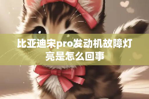 比亚迪宋pro发动机故障灯亮是怎么回事